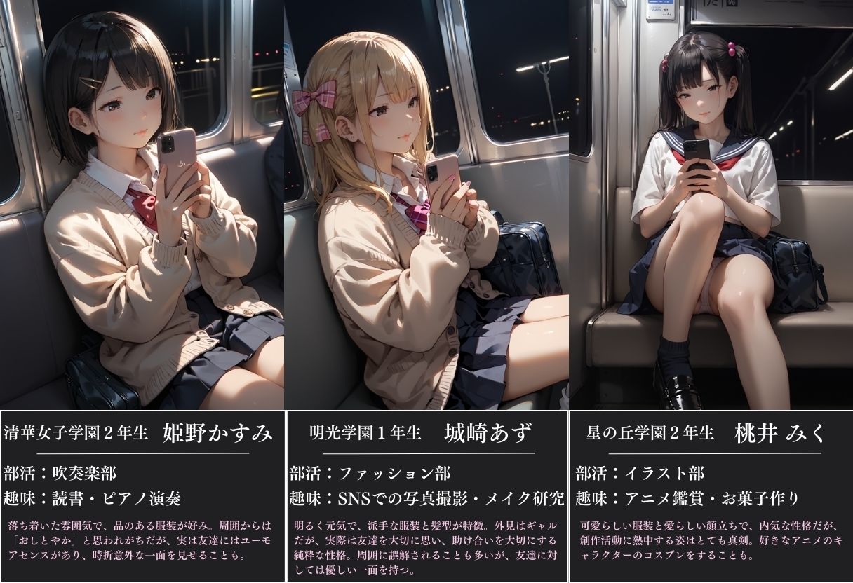 サンプル画像1:電車痴●〜狙われた3人の女子校生〜(りんごのたね) [d_467447]