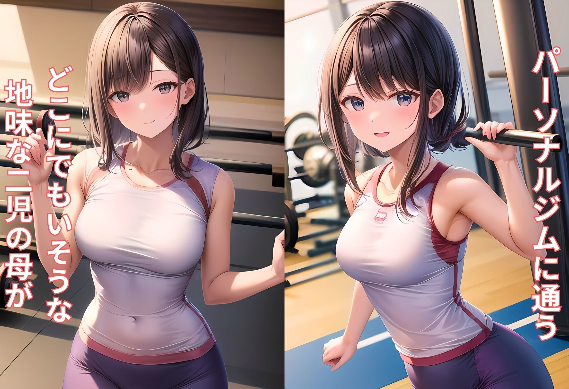 サンプル画像2:パーソナルジムに通う地味な人妻お姉さんがトレーナーに食われてた件(イケメン部下と入れ替わってヤリたい放題な件) [d_467473]