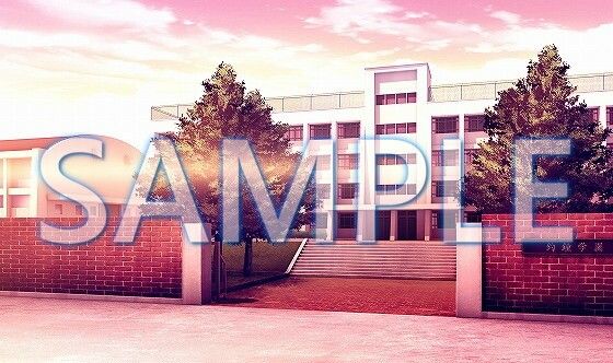 サンプル画像2:【背景素材】学園 外観（6052_bg01）【時間差分あり】(XERO) [d_467487]