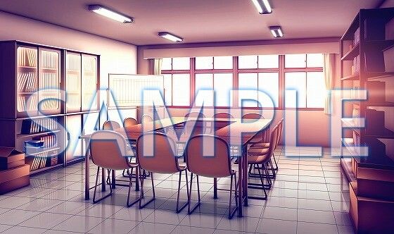 サンプル画像2:【背景素材】生徒会室（6052_bg05）【時間差分あり】(XERO) [d_467508]