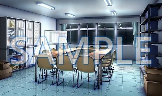 サンプル画像3:【背景素材】生徒会室（6052_bg05）【時間差分あり】(XERO) [d_467508]