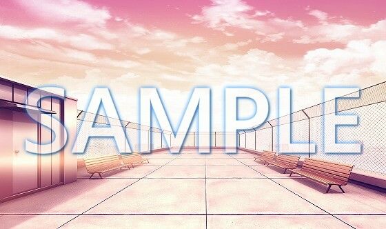 サンプル画像2:【背景素材】学園 屋上（6052_bg06）【時間差分あり】(XERO) [d_467510]