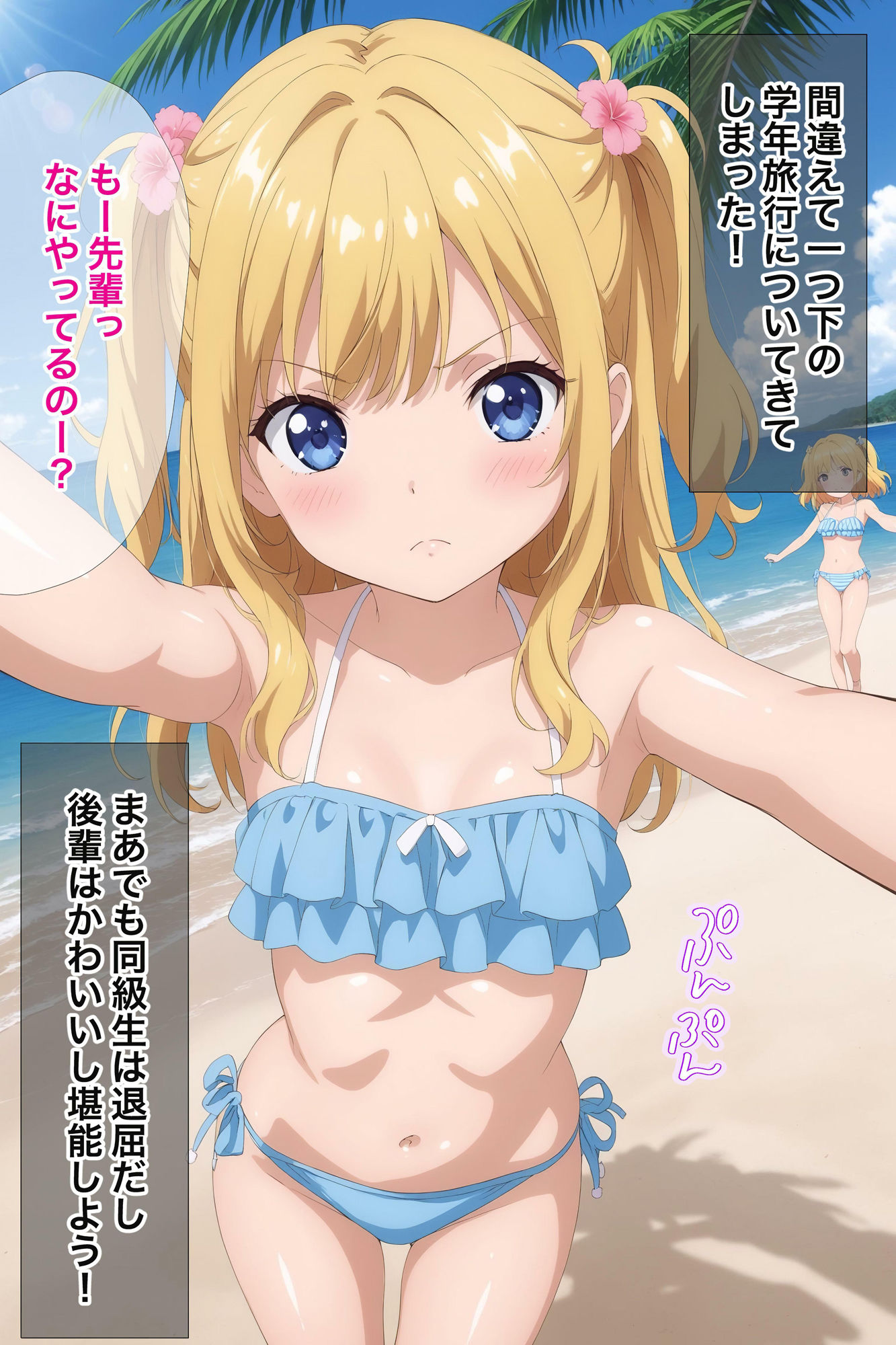 サンプル画像2:後輩の修学旅行に紛れてSXE無双！(月光シャワー) [d_467517]