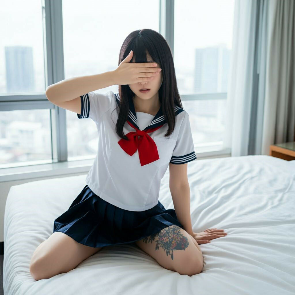 サンプル画像1:タトゥー・刺青｜撮影現場に来たワケあり女(もう限界) [d_467518]