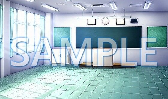 サンプル画像1:【背景素材】空き教室（6052_bg07）【時間差分あり】(XERO) [d_467521]