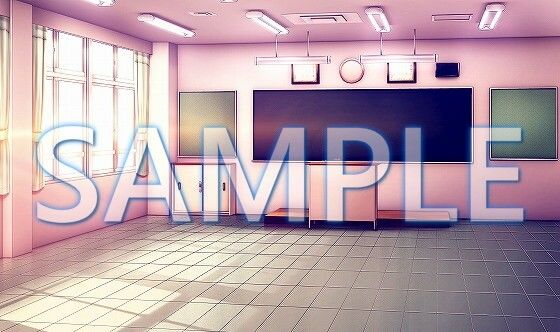 サンプル画像2:【背景素材】空き教室（6052_bg07）【時間差分あり】(XERO) [d_467521]