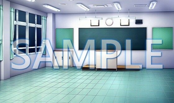 サンプル画像3:【背景素材】空き教室（6052_bg07）【時間差分あり】(XERO) [d_467521]