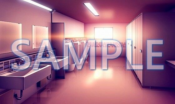 サンプル画像2:【背景素材】男子トイレ（6052_bg08）【時間差分あり】(XERO) [d_467524]