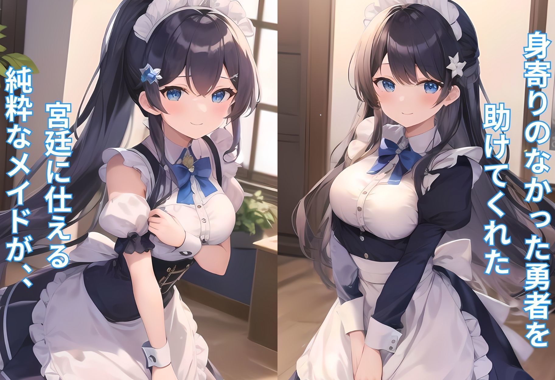 サンプル画像2:宮廷に仕えるメイドがチン棒に服従した件〜真面目な黒髪美少女編〜(転生したら種付け勇者だった件) [d_467533]