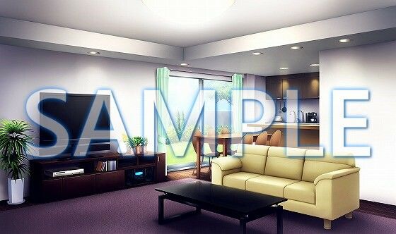 サンプル画像1:【背景素材】リビング（6052_bg13）【時間差分あり】(XERO) [d_467535]