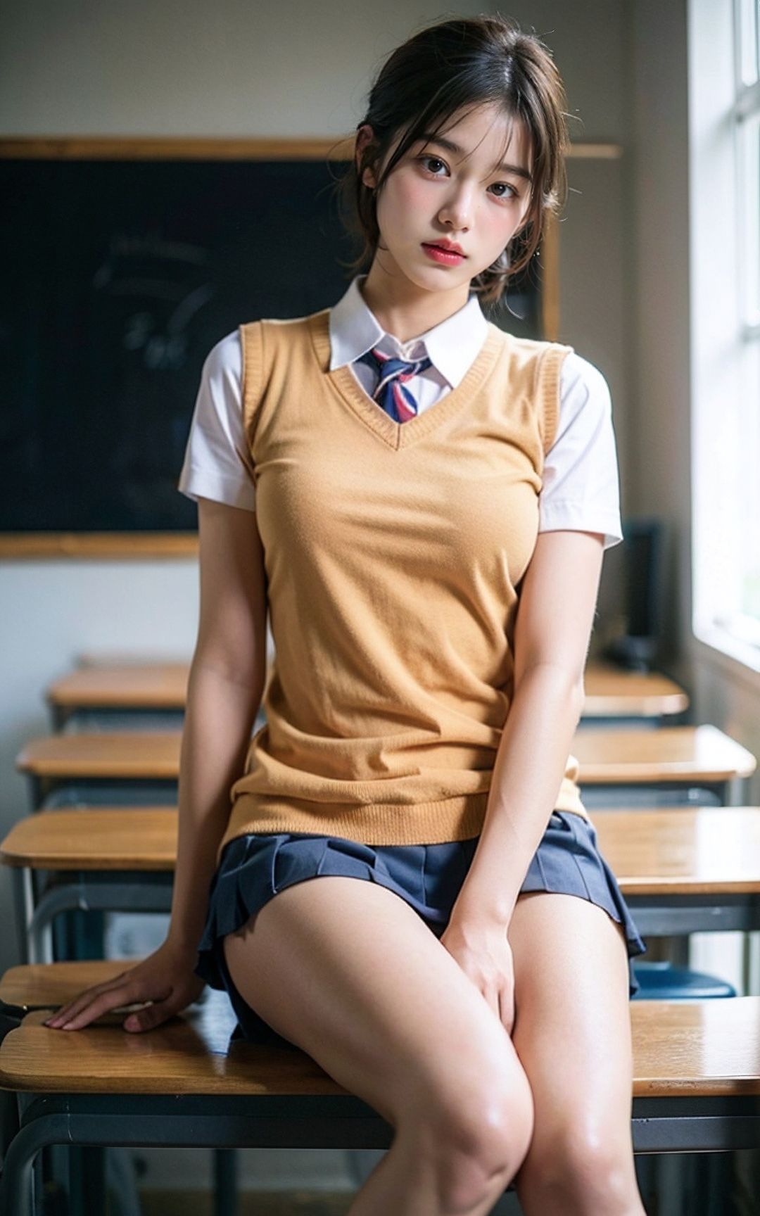 サンプル画像5:教室で脱がせてみた(名無しのAI) [d_467676]