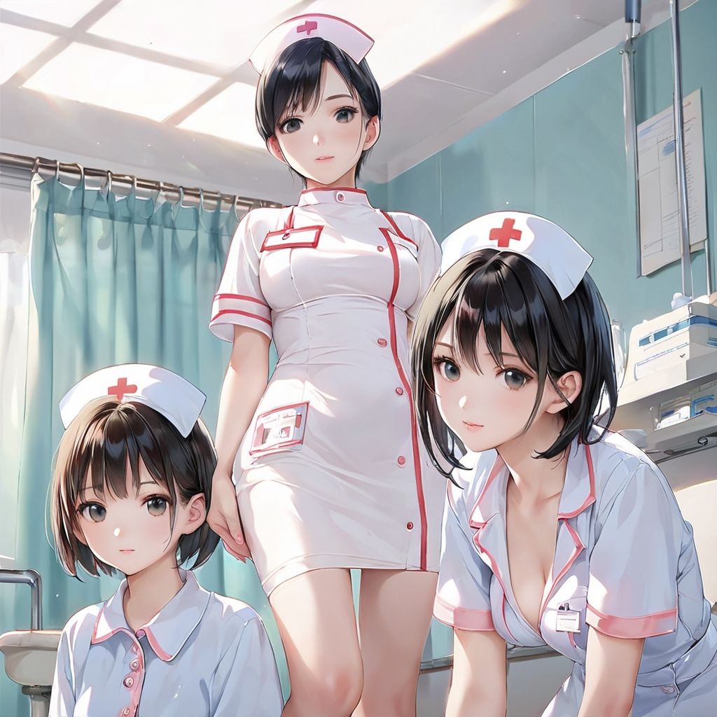 サンプル画像1:美爆乳ナース 献身的過ぎる看護に入院希望者爆増(おまたのテント) [d_467723]