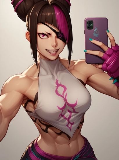 サンプル画像1:ストリートファイターのジュリから送られてきた自撮り写真(自撮りサークル  イカスミ工房) [d_467765]