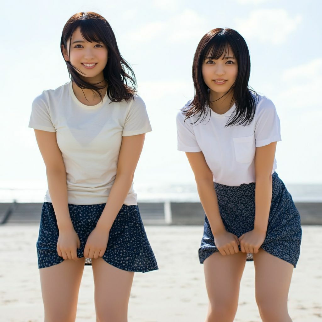 サンプル画像4:海風｜アイドルグループ写真集(もう限界) [d_467803]