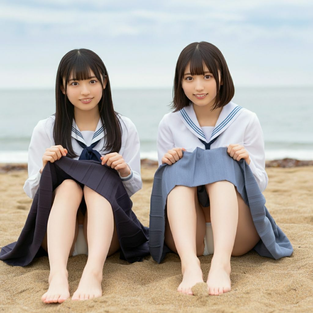 サンプル画像5:海風｜アイドルグループ写真集(もう限界) [d_467803]