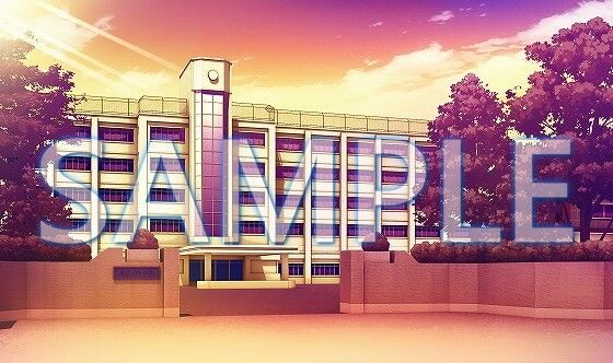 サンプル画像2:【背景素材】学園 外観（6069_bg01）【時間差分あり】(XERO) [d_468079]