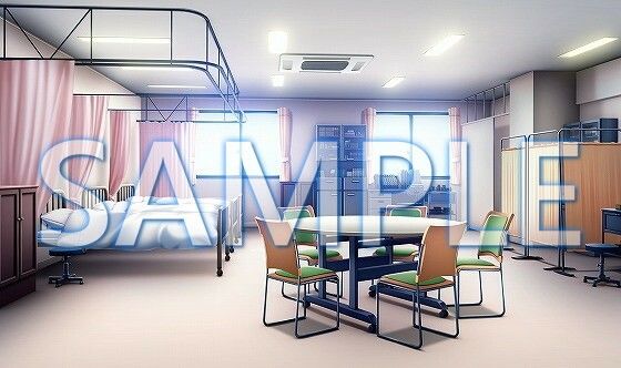 サンプル画像1:【背景素材】保健室（6069_bg04）【時間差分あり】(XERO) [d_468089]