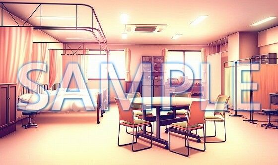 サンプル画像2:【背景素材】保健室（6069_bg04）【時間差分あり】(XERO) [d_468089]