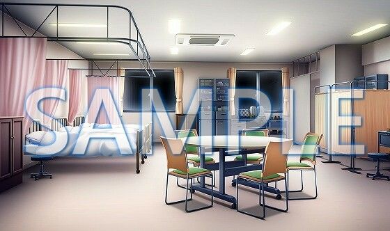 サンプル画像3:【背景素材】保健室（6069_bg04）【時間差分あり】(XERO) [d_468089]