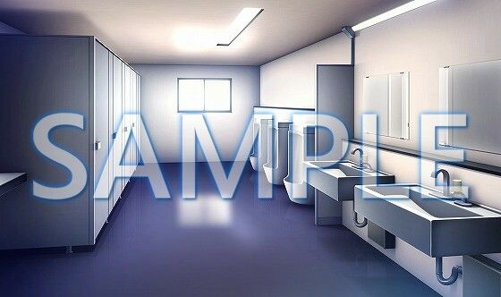 サンプル画像1:【背景素材】男子トイレ（6069_bg08）【時間差分あり】(XERO) [d_468096]