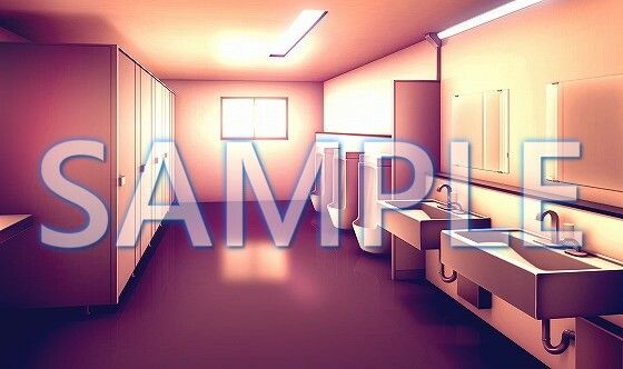 サンプル画像2:【背景素材】男子トイレ（6069_bg08）【時間差分あり】(XERO) [d_468096]