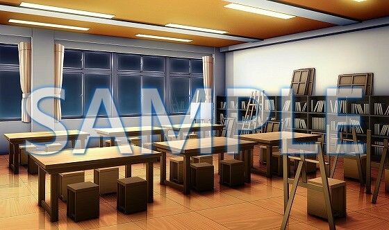 サンプル画像3:【背景素材】美術室（6069_bg09）【時間差分あり】(XERO) [d_468098]