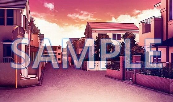 サンプル画像2:【背景素材】住宅街（6069_bg10）【時間差分あり】(XERO) [d_468107]