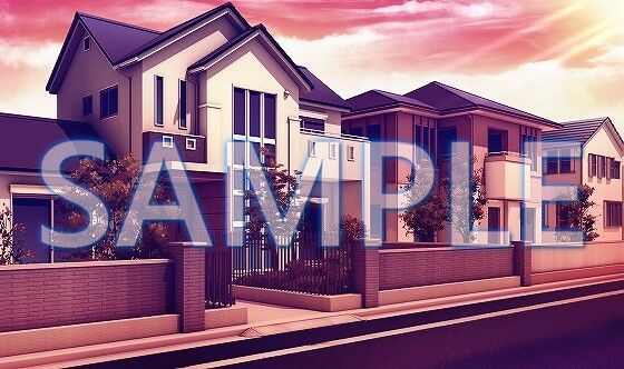 サンプル画像2:【背景素材】一軒家（6069_bg11）【時間差分あり】(XERO) [d_468108]