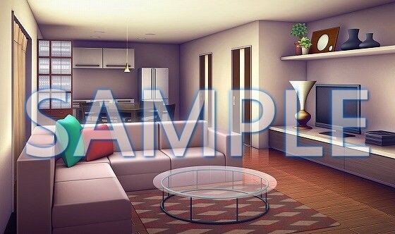 サンプル画像3:【背景素材】一軒家 リビング（6069_bg13）【時間差分あり】(XERO) [d_468147]