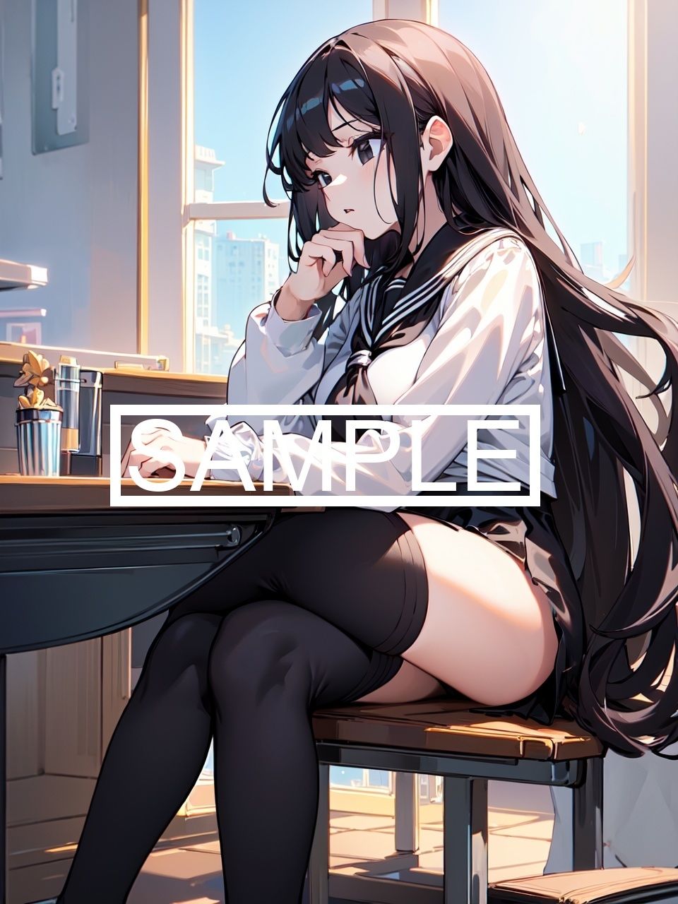 サンプル画像1:淫乱JKと学校でH(Pixel Fantasy) [d_468157]