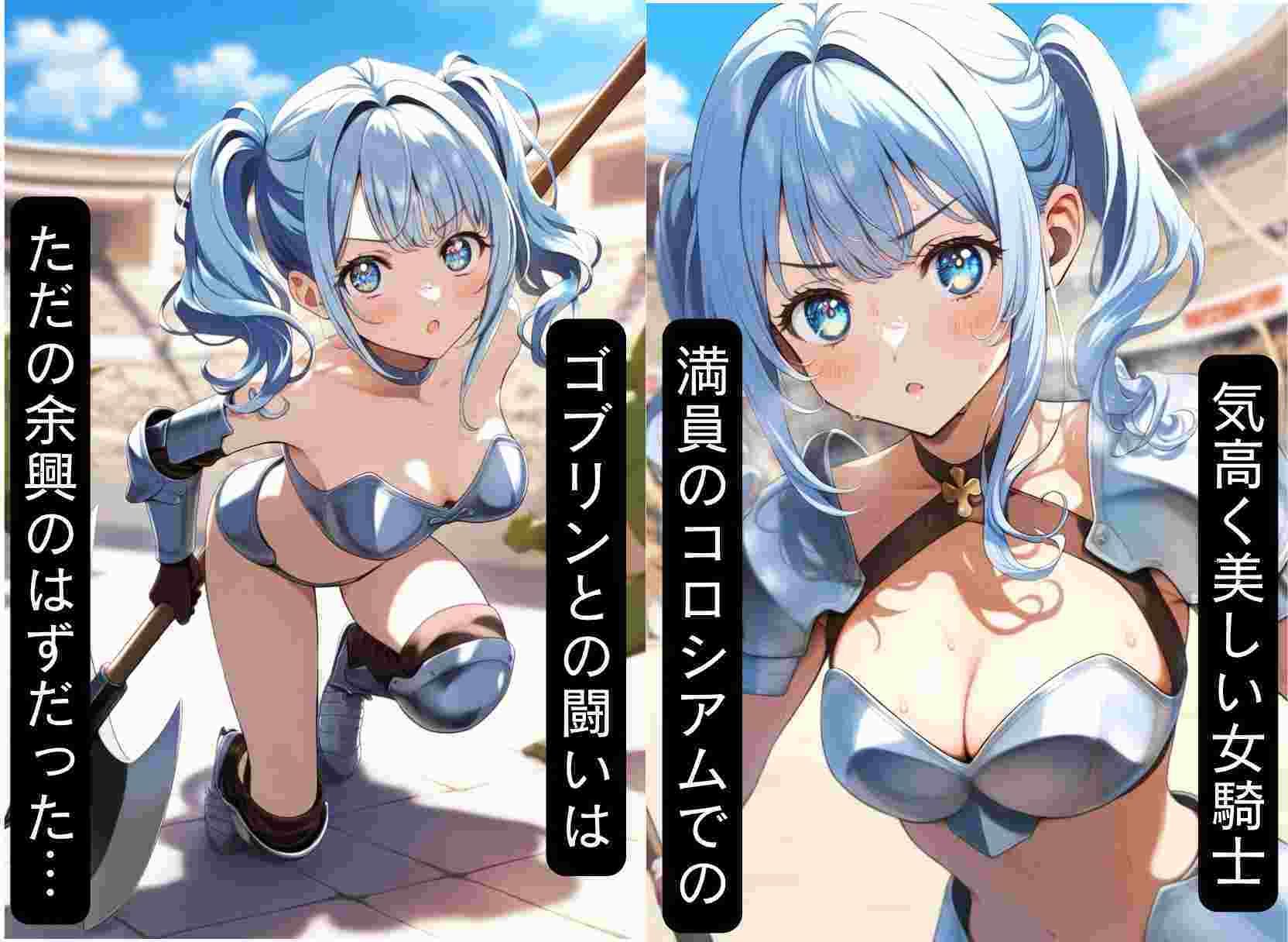 サンプル画像1:異世界巨乳女騎士が、闘技場でゴブリンに敗北異種姦セックス(シコリの森) [d_468162]