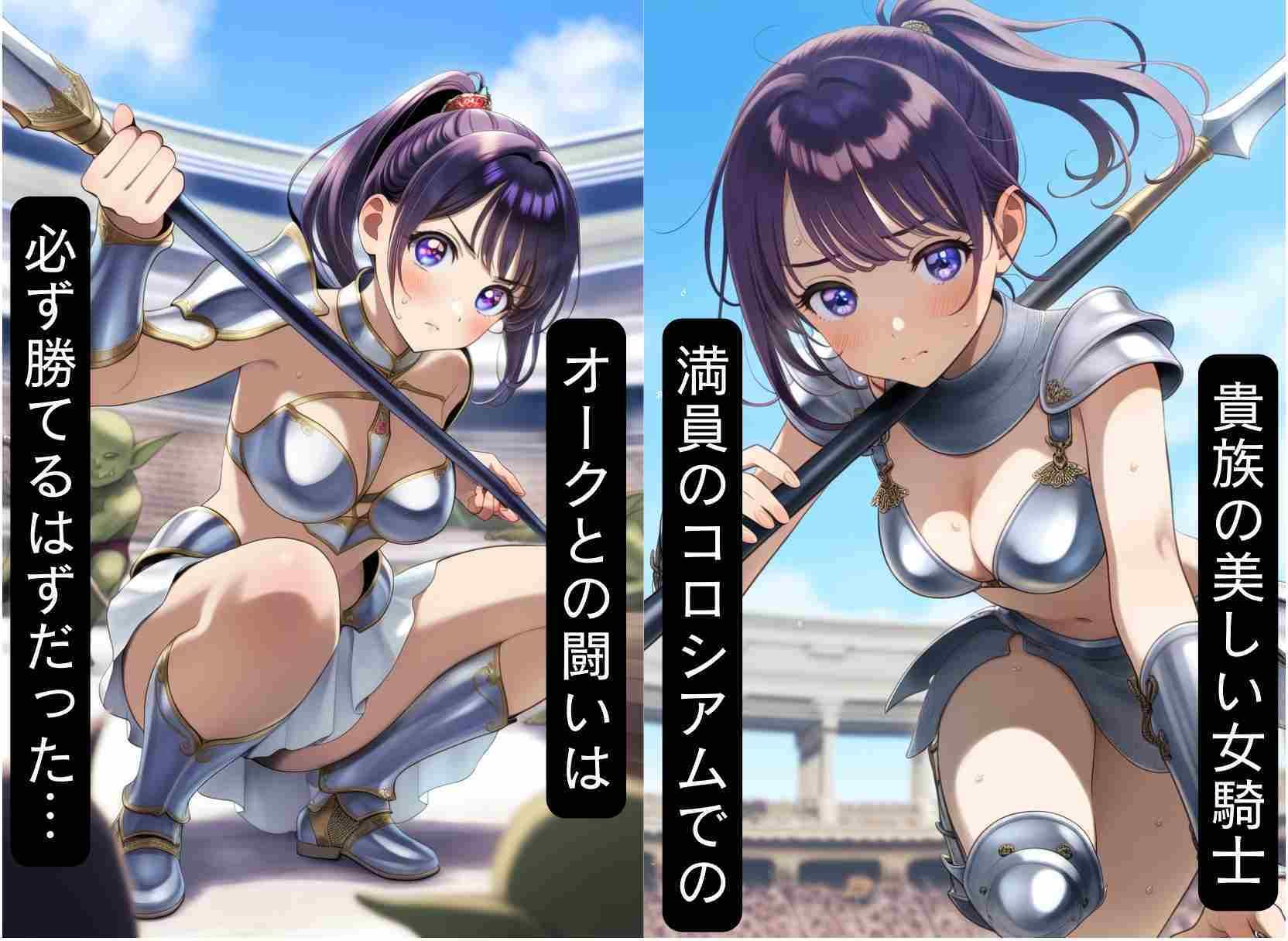 サンプル画像4:異世界巨乳女騎士が、闘技場でゴブリンに敗北異種姦セックス(シコリの森) [d_468162]