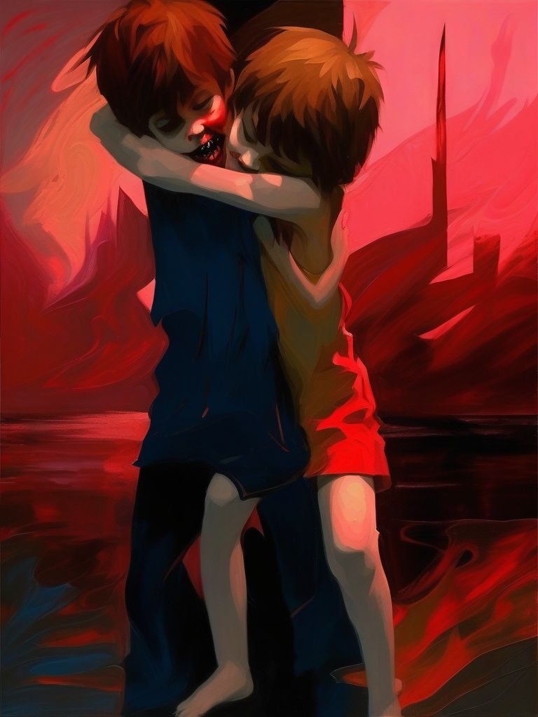 サンプル画像1:吸血鬼少女に襲われるAI画像集100(AIイラスト集) [d_468170]