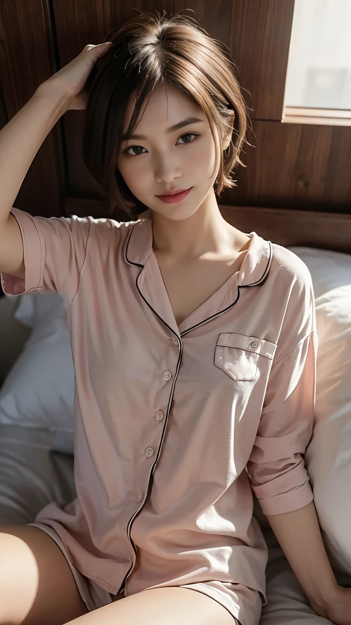 サンプル画像1:【50枚】スケスケ透視カメラでパジャマのモデルを撮影した結果【妄想実現】(AI GAL 24) [d_468256]