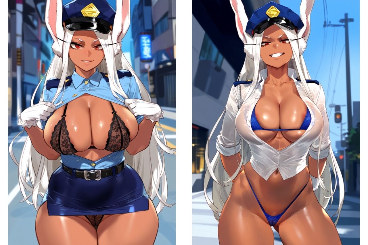 サンプル画像1:バニー先輩、ミニスカポリス その2(湿気た鵜と巣) [d_468301]