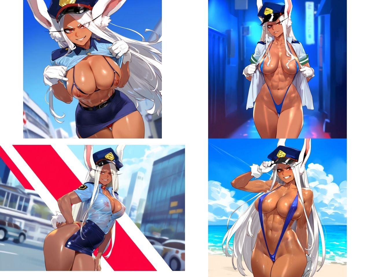 サンプル画像3:バニー先輩、ミニスカポリス その2(湿気た鵜と巣) [d_468301]