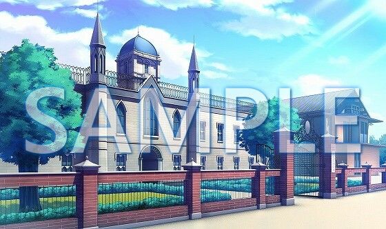サンプル画像1:【背景素材】学園 外観（6168_bg01）【時間差分あり】(XERO) [d_468595]
