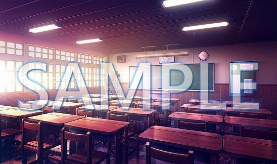 サンプル画像2:【背景素材】教室（6168_bg02）【時間差分あり】(XERO) [d_468598]