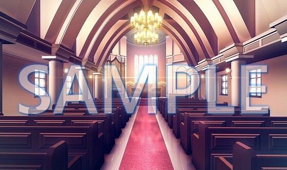 サンプル画像2:【背景素材】礼拝堂（6168_bg05）【時間差分あり】(XERO) [d_468681]
