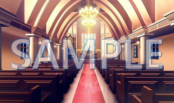 サンプル画像3:【背景素材】礼拝堂（6168_bg05）【時間差分あり】(XERO) [d_468681]