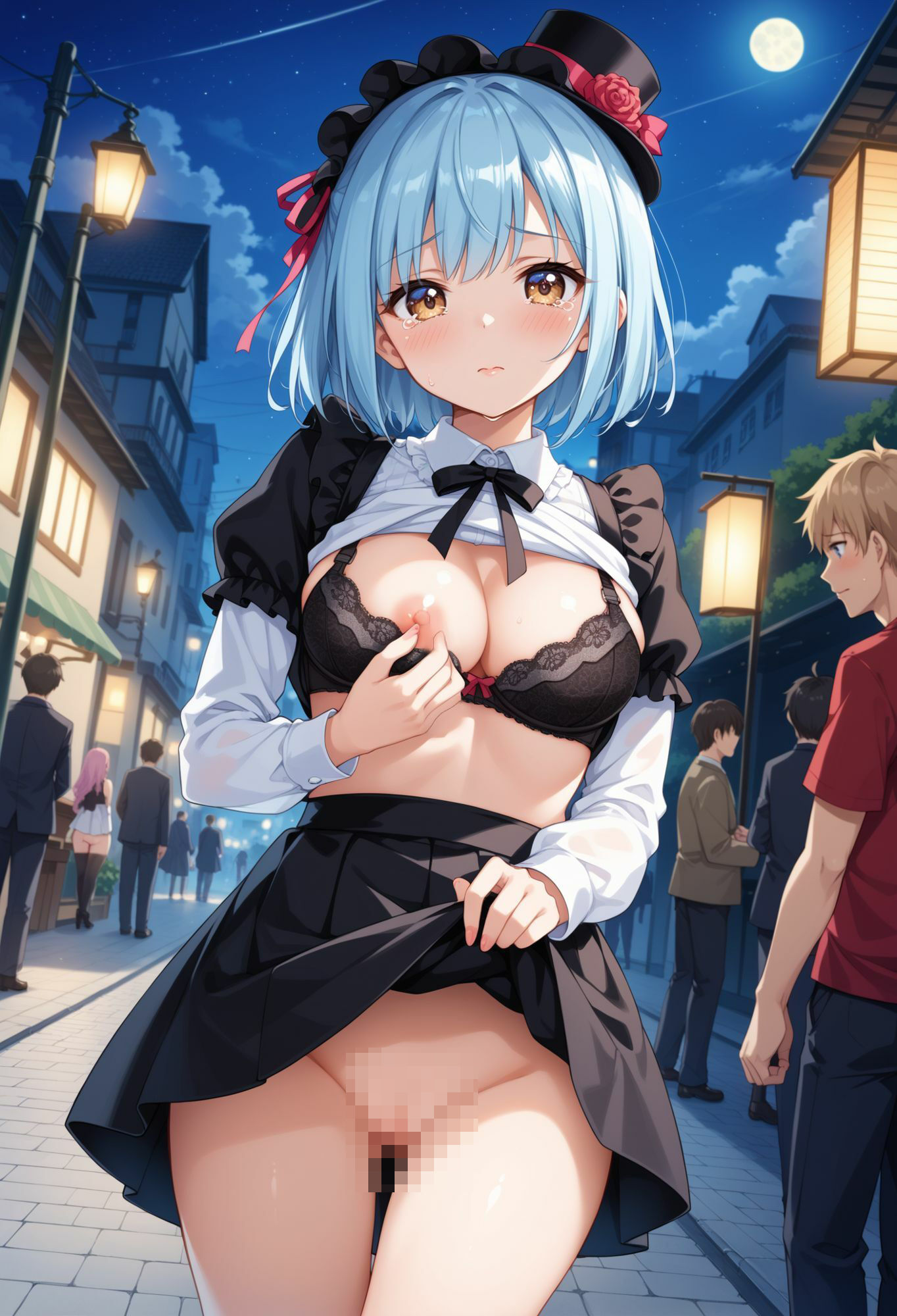 サンプル画像5:たくし上げ野外露出美少女CG集(マジカルパレット) [d_468689]