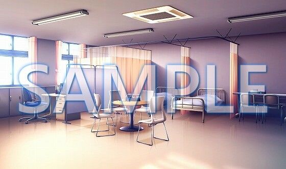 サンプル画像1:【背景素材】保健室（6168_bg08）【時間差分あり】(XERO) [d_468693]