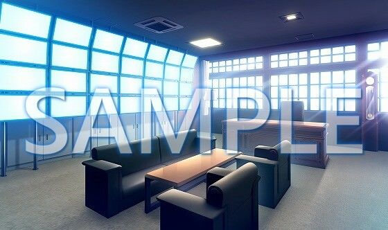 サンプル画像1:【背景素材】理事長室 監視用モニターあり（6168_bg09b）【時間差分あり】(XERO) [d_468698]