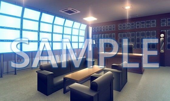 サンプル画像3:【背景素材】理事長室 監視用モニターあり（6168_bg09b）【時間差分あり】(XERO) [d_468698]