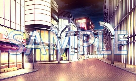 サンプル画像3:【背景素材】繁華街（6168_bg13）【時間差分あり】(XERO) [d_468709]