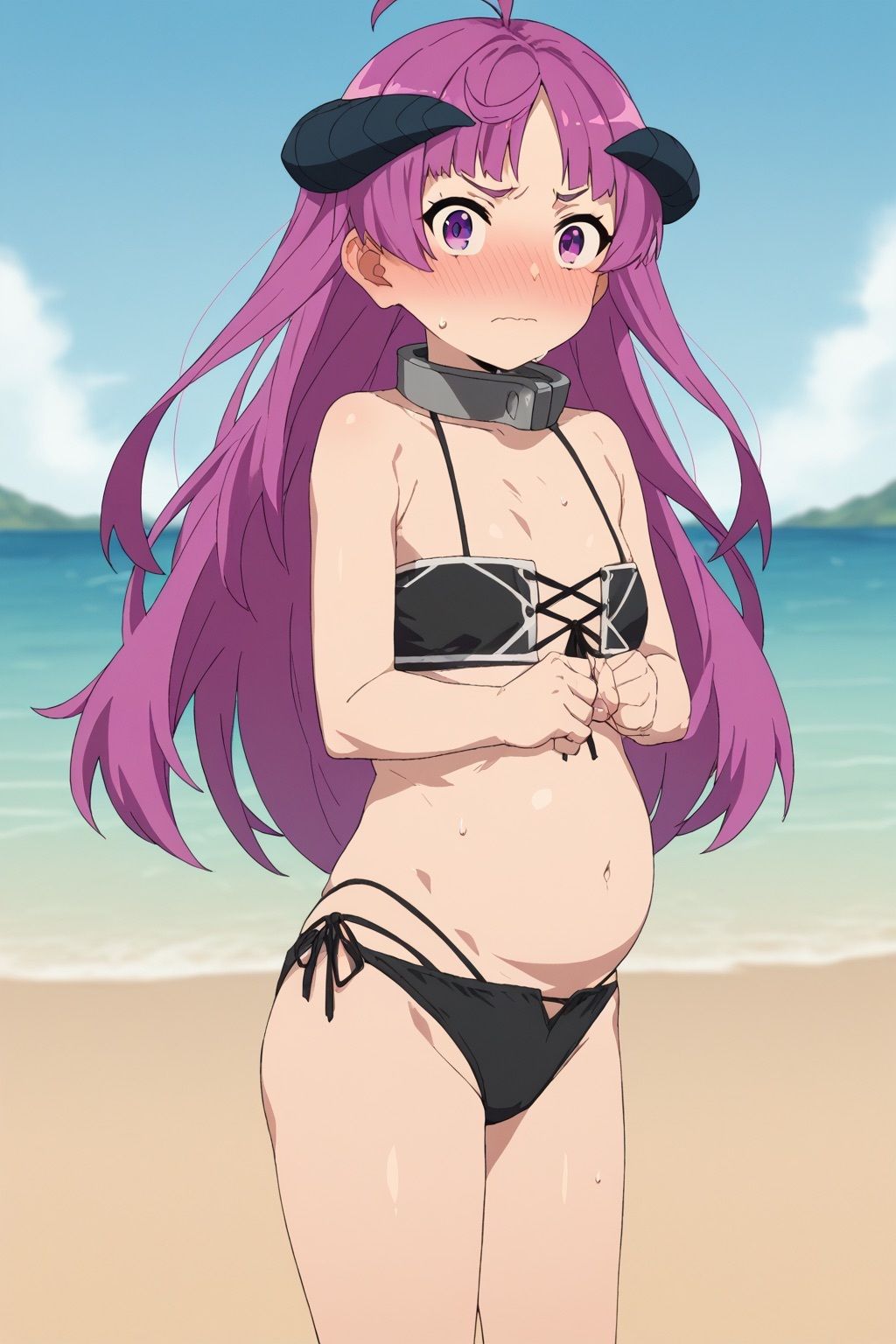 サンプル画像3:無◯転生 魔界大帝キシリカ・◯シリス 制服・水着タイツ等CG集(Rin ｜ AI art) [d_468724]