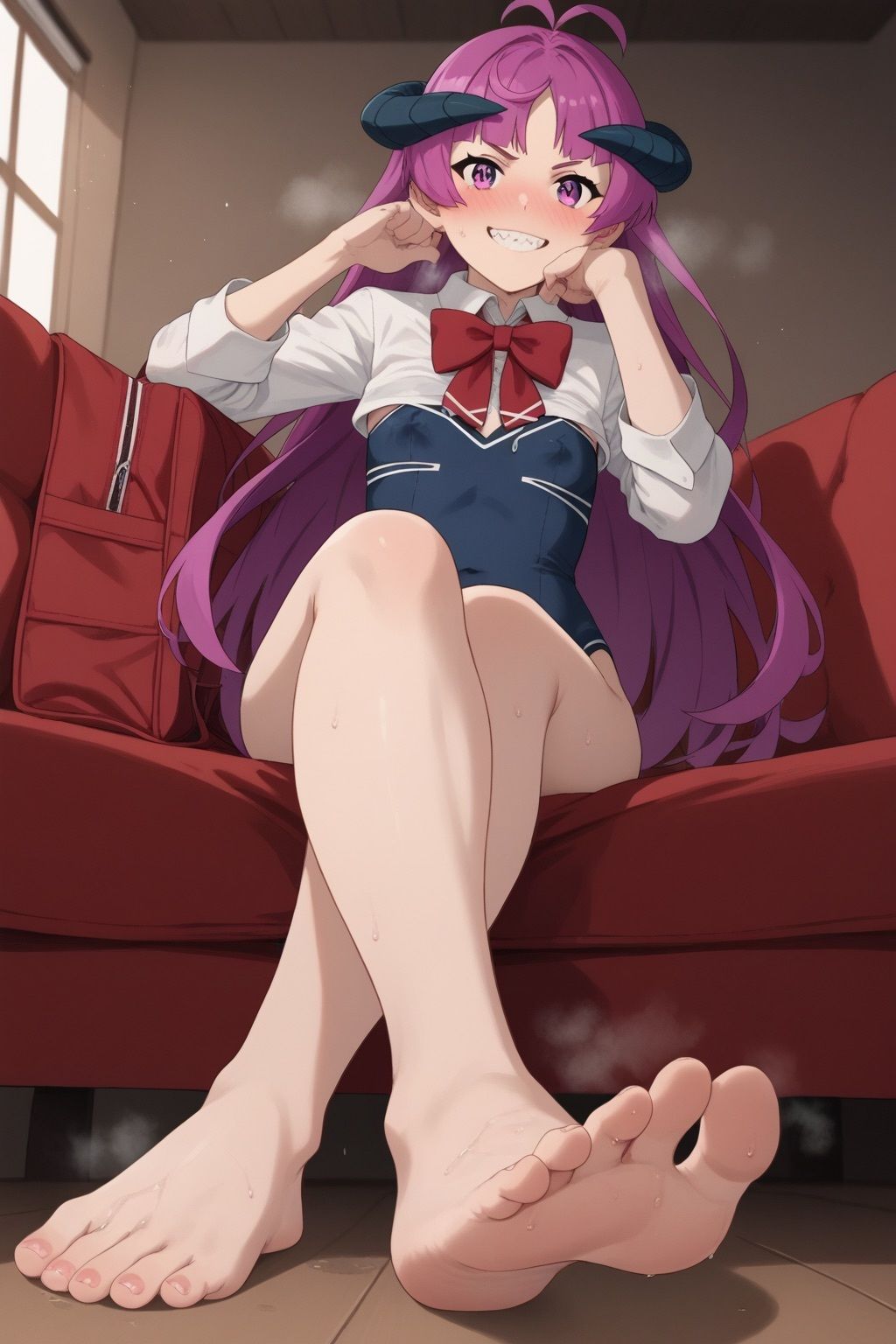 サンプル画像5:無◯転生 魔界大帝キシリカ・◯シリス 制服・水着タイツ等CG集(Rin ｜ AI art) [d_468724]