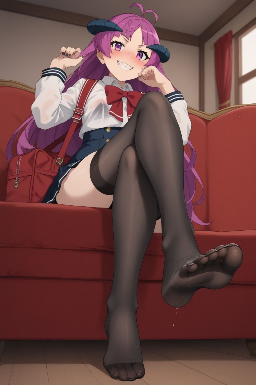 サンプル画像6:無◯転生 魔界大帝キシリカ・◯シリス 制服・水着タイツ等CG集(Rin ｜ AI art) [d_468724]