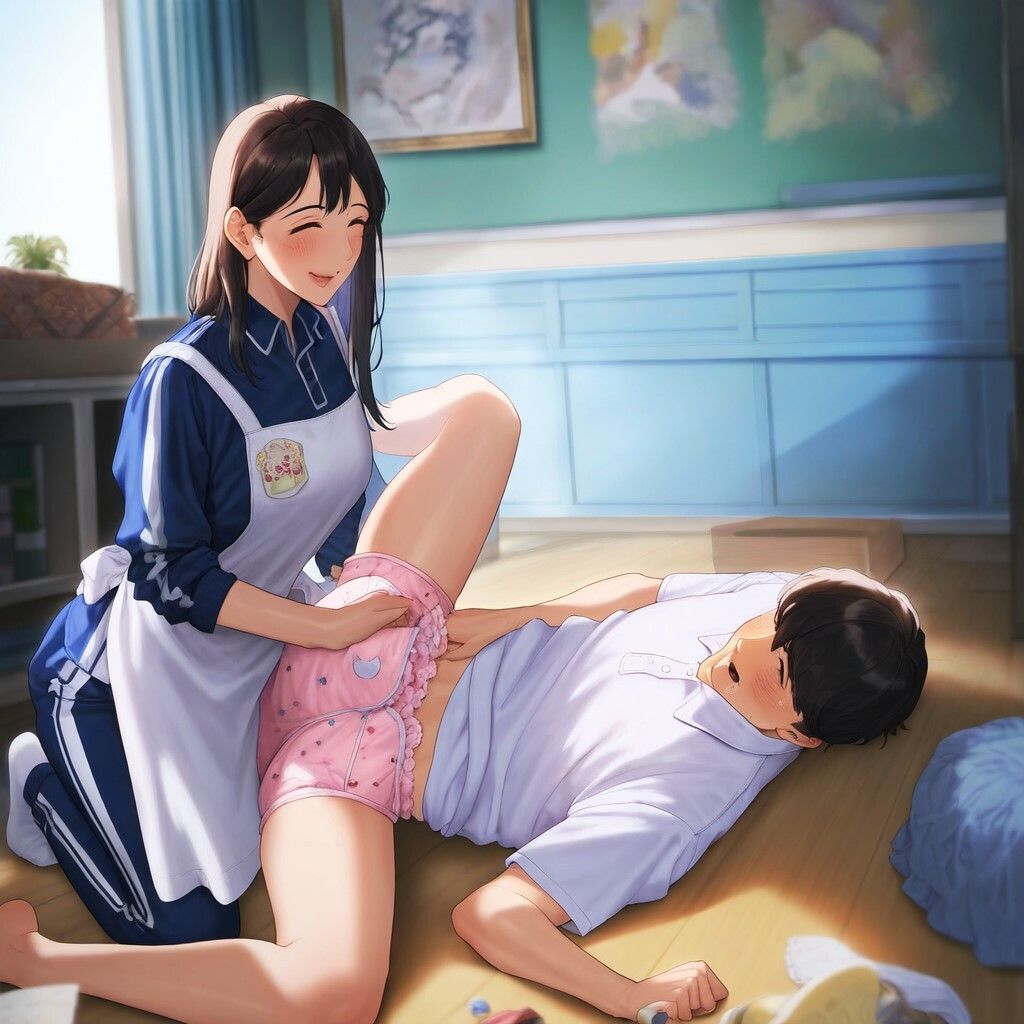 サンプル画像3:おむつマッサージ(大人の保育) [d_468729]