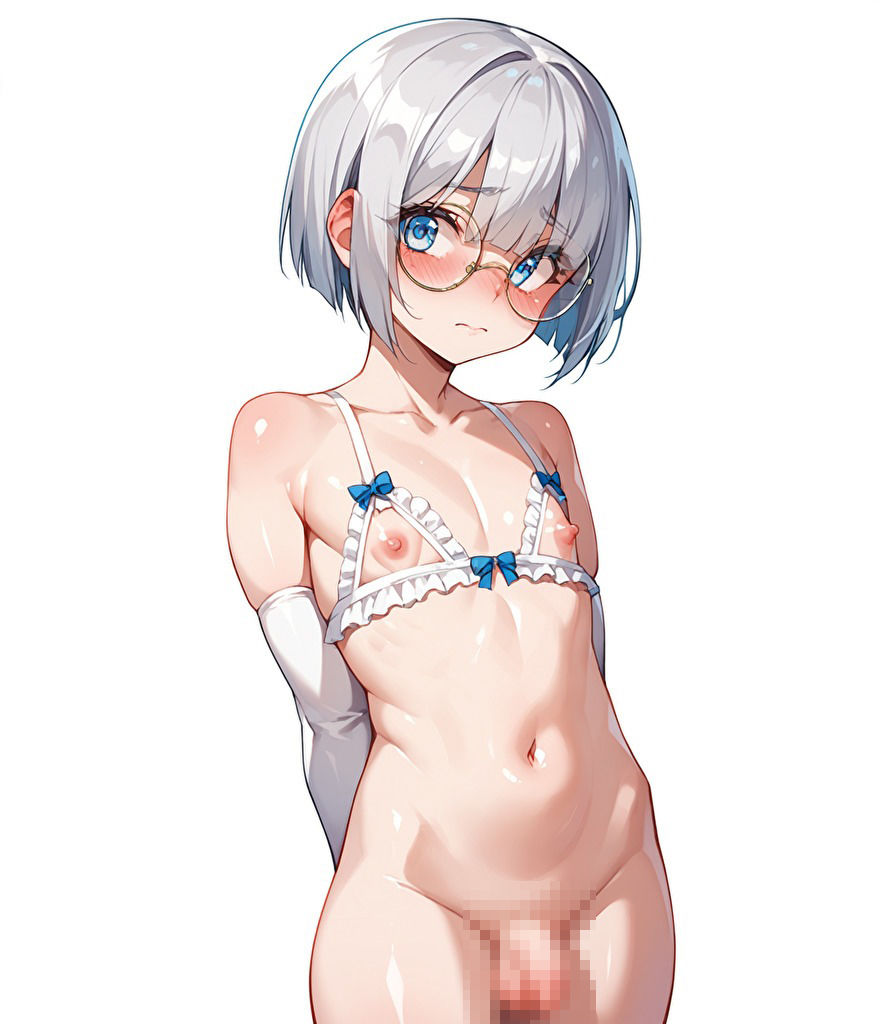 サンプル画像5:銀髪メガネ男の娘とケツハメSEX(machua) [d_468751]